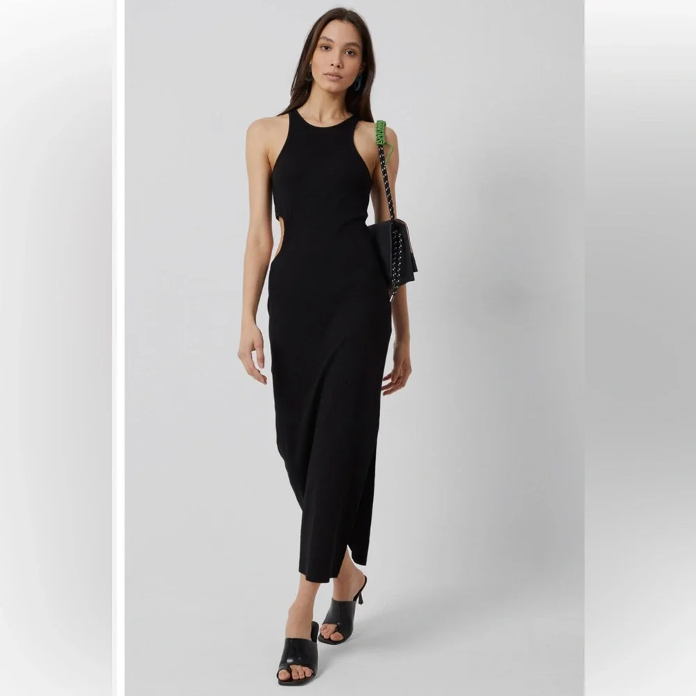 FRENCH CONNECTION NWT RASHA RIBBED CUT-OUT DRESS.. - Picture 2 of 11